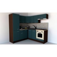 Bucatarie de Colt GENA NEW 9 ST. 190-200, Cu Corp de Cuptor, Wenge / Decor 0244